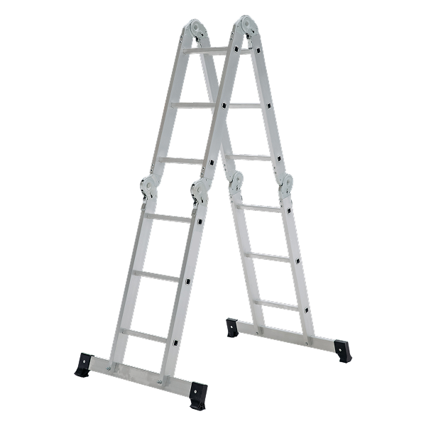 Лестница трансформер алюминиевая 4×3, ширина 450 мм, TS4453 